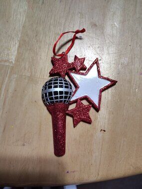 Microphone Instrument Musician Band Music Karaoke Personalized Christmas Tree O